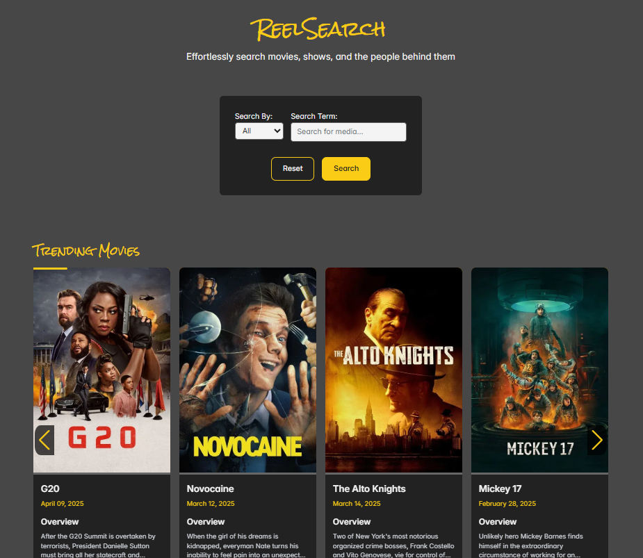 ReelSearch Screenshot