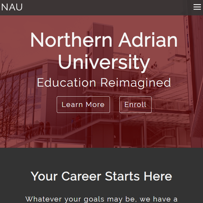 University Site Screenshot